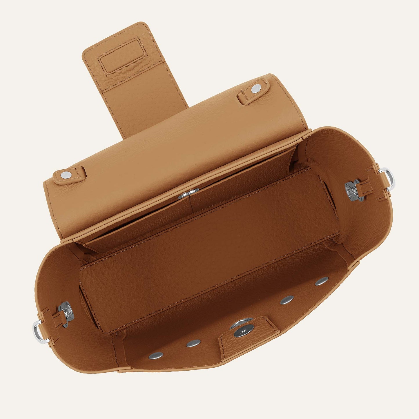 Tansy Top Handle | Tan with Silver hardware