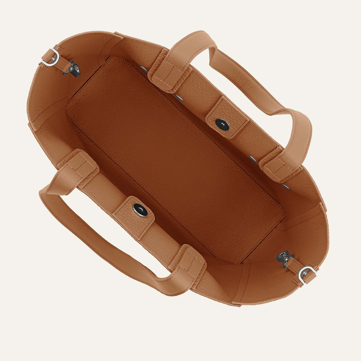 Gardenia Tote | Tan Bicouture with Silver hardware