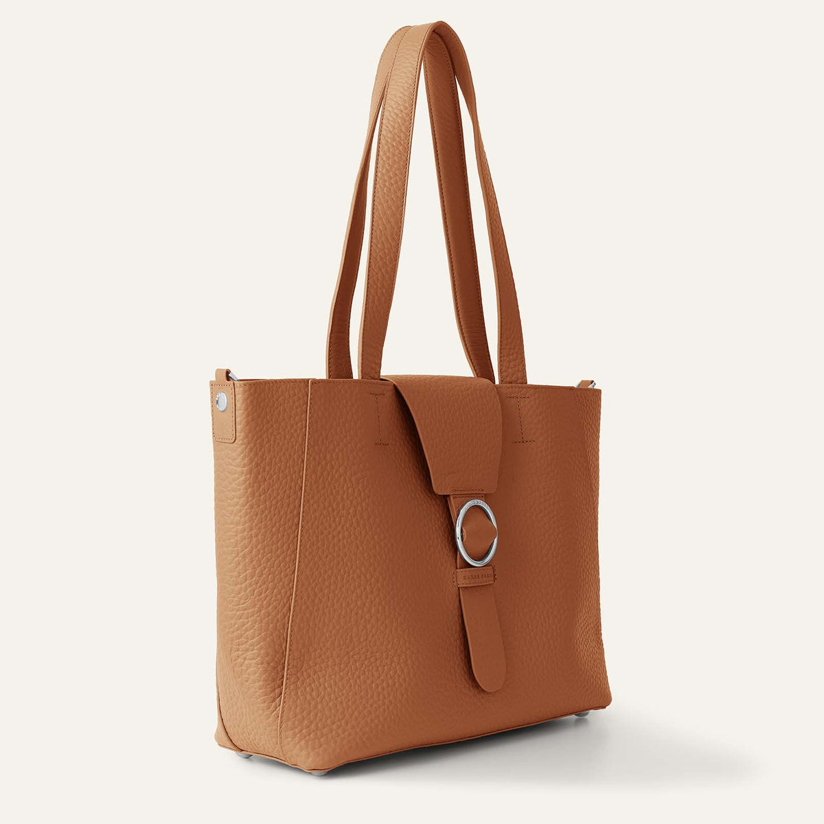 Gardenia Tote | Tan Bicouture with Silver hardware