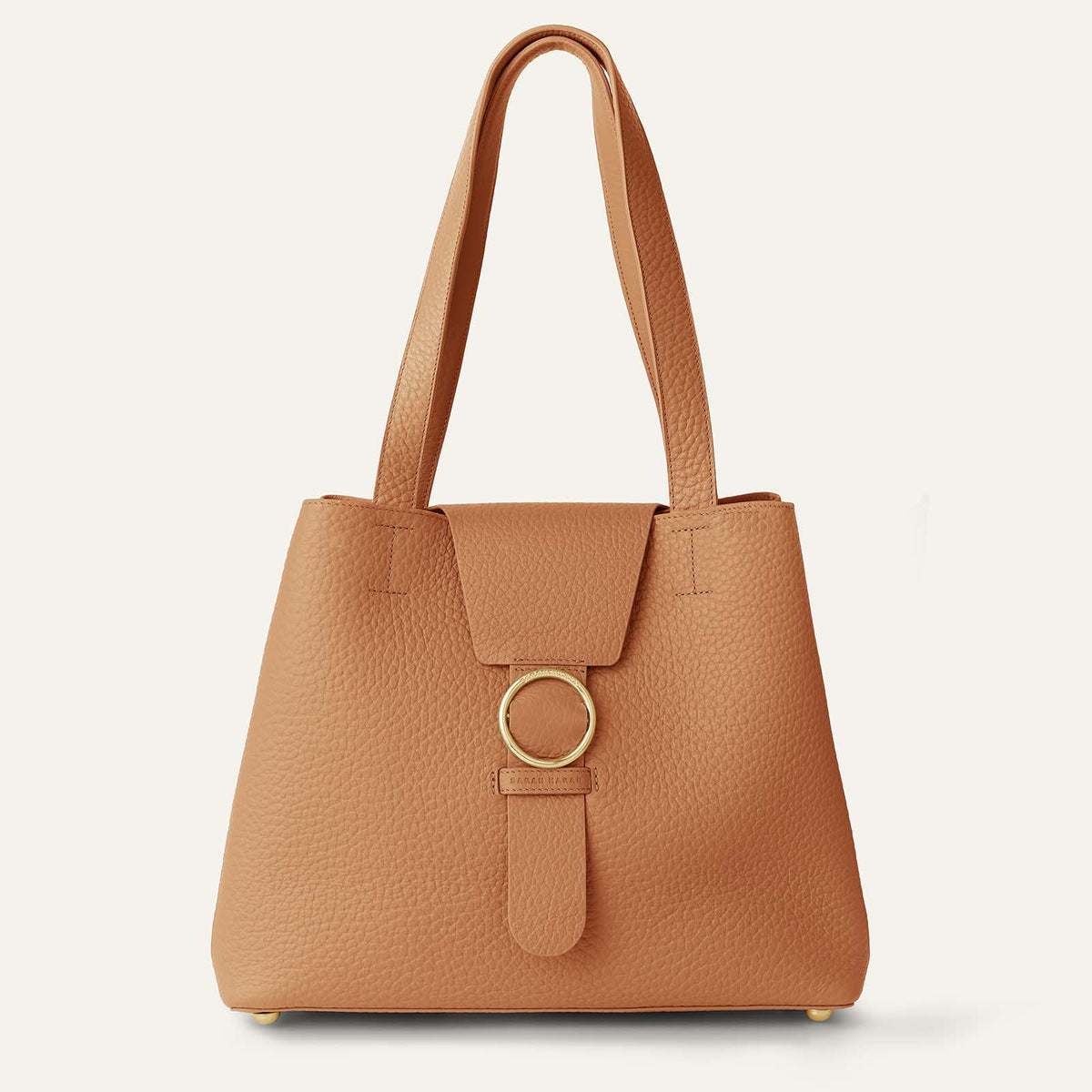 Gardenia Tote | Tan Bicouture with Gold hardware