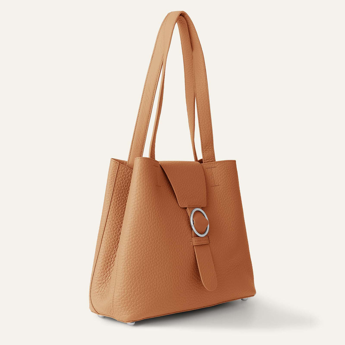 Gardenia Tote | Tan Bicouture with Silver hardware