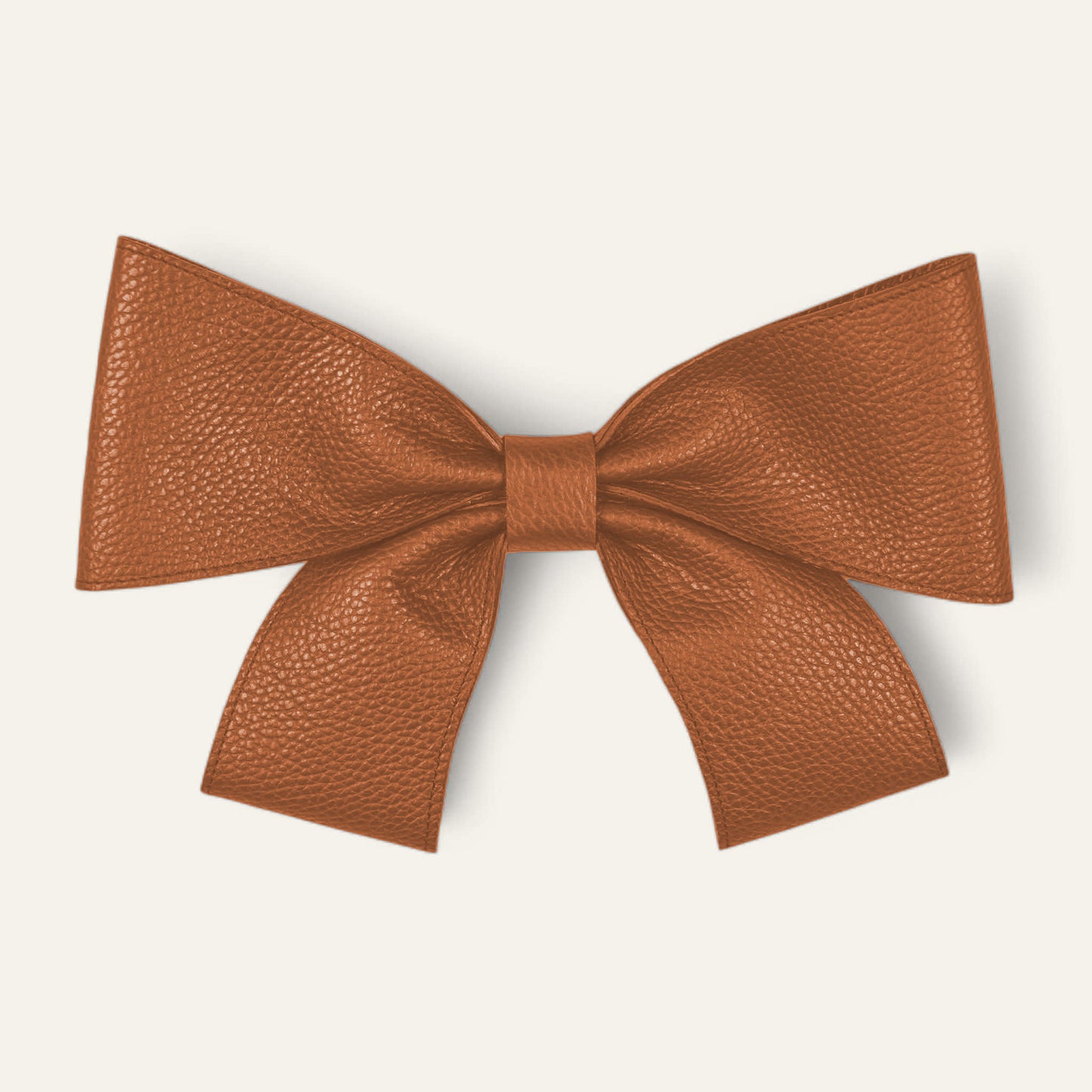 Deco Bow - Pop of Colour | Tan with Silver hardware