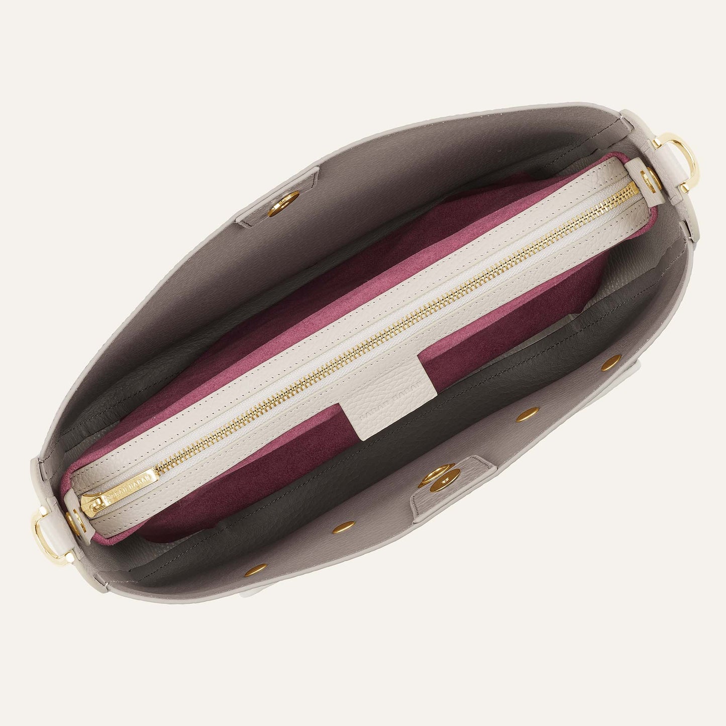 Tansy Hobo | Taupe Porcelain with Gold hardware