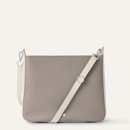 Tansy Hobo | Taupe Porcelain with Silver hardware
