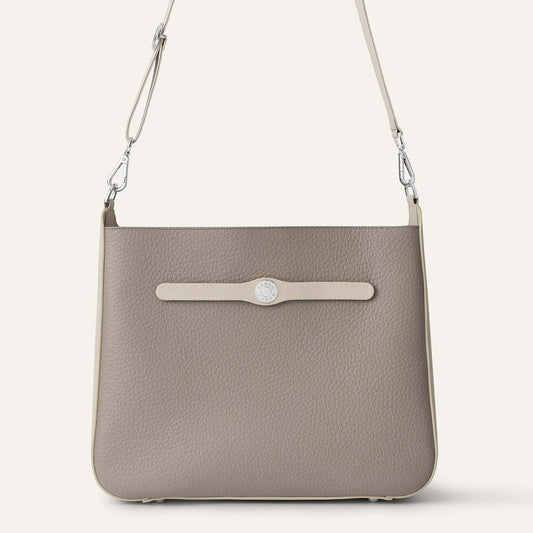 Tansy Hobo | Taupe Porcelain with Silver hardware