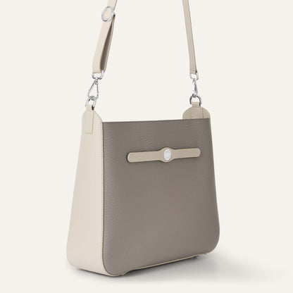 Tansy Hobo | Taupe Porcelain with Silver hardware