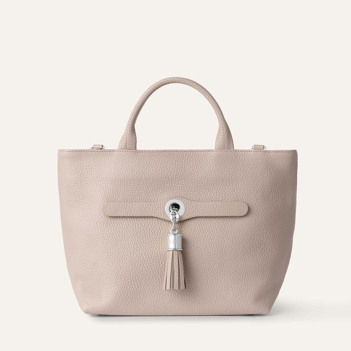 Dahlia Mini Tote | Taupe with Silver hardware