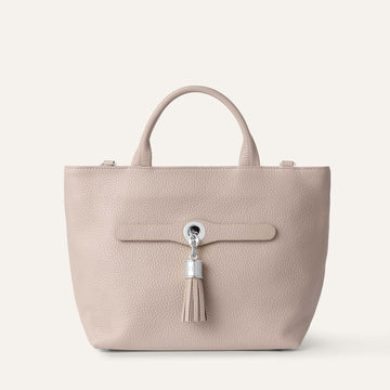Dahlia Mini Tote | Taupe with Silver hardware