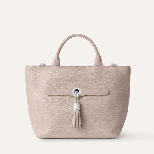Dahlia Mini Tote | Taupe with Silver hardware