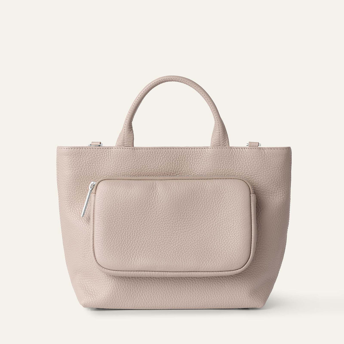 Dahlia Mini Tote | Taupe with Silver hardware