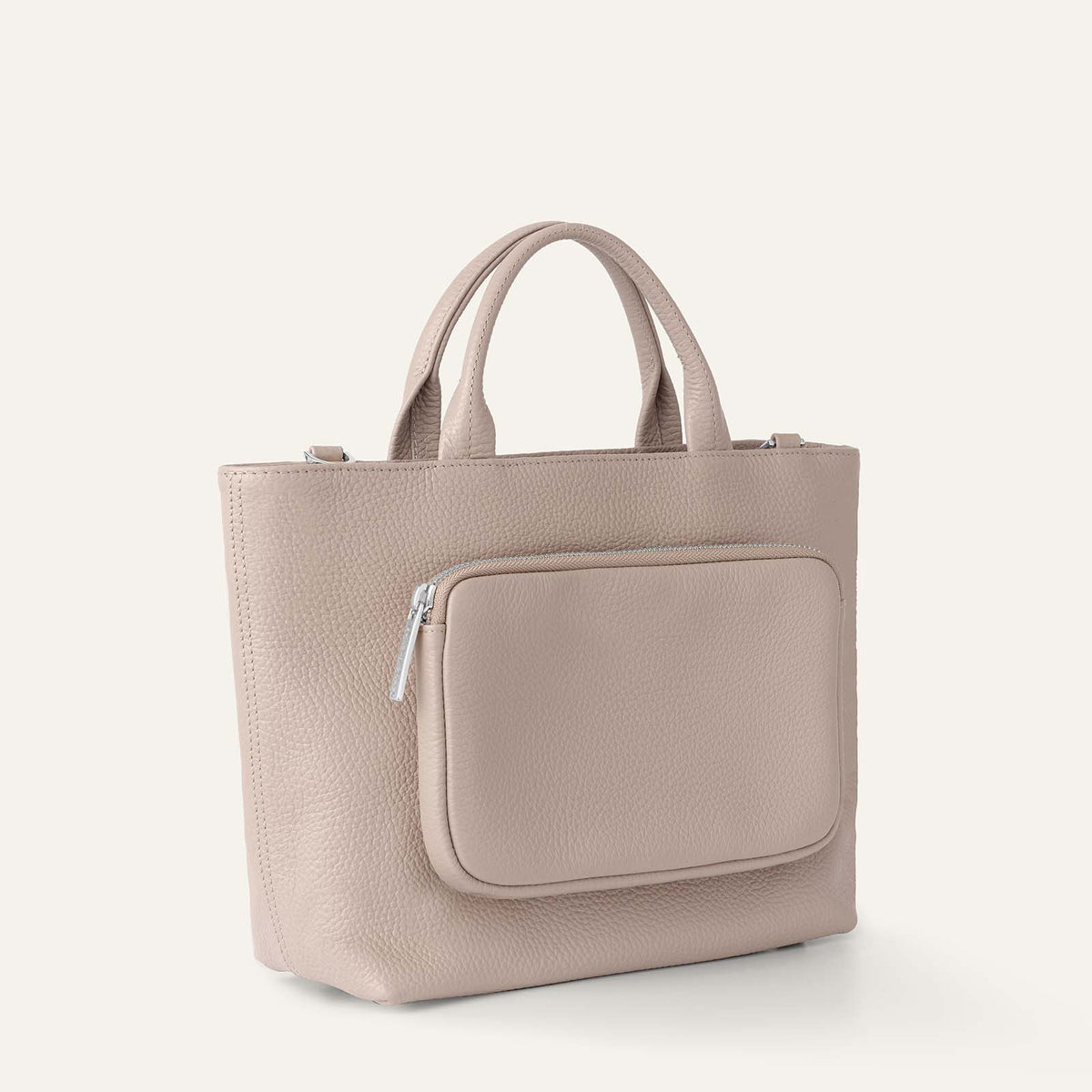 Dahlia Mini Tote | Taupe with Silver hardware