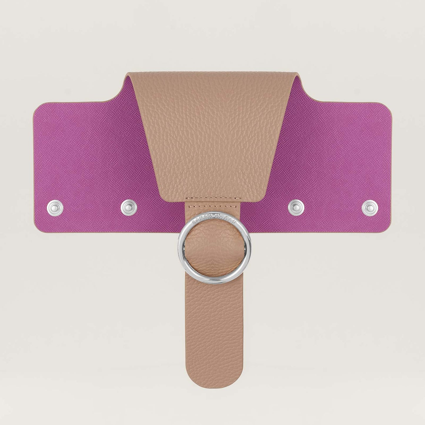 Ring Flap Classic | Taupe with Silver hardware