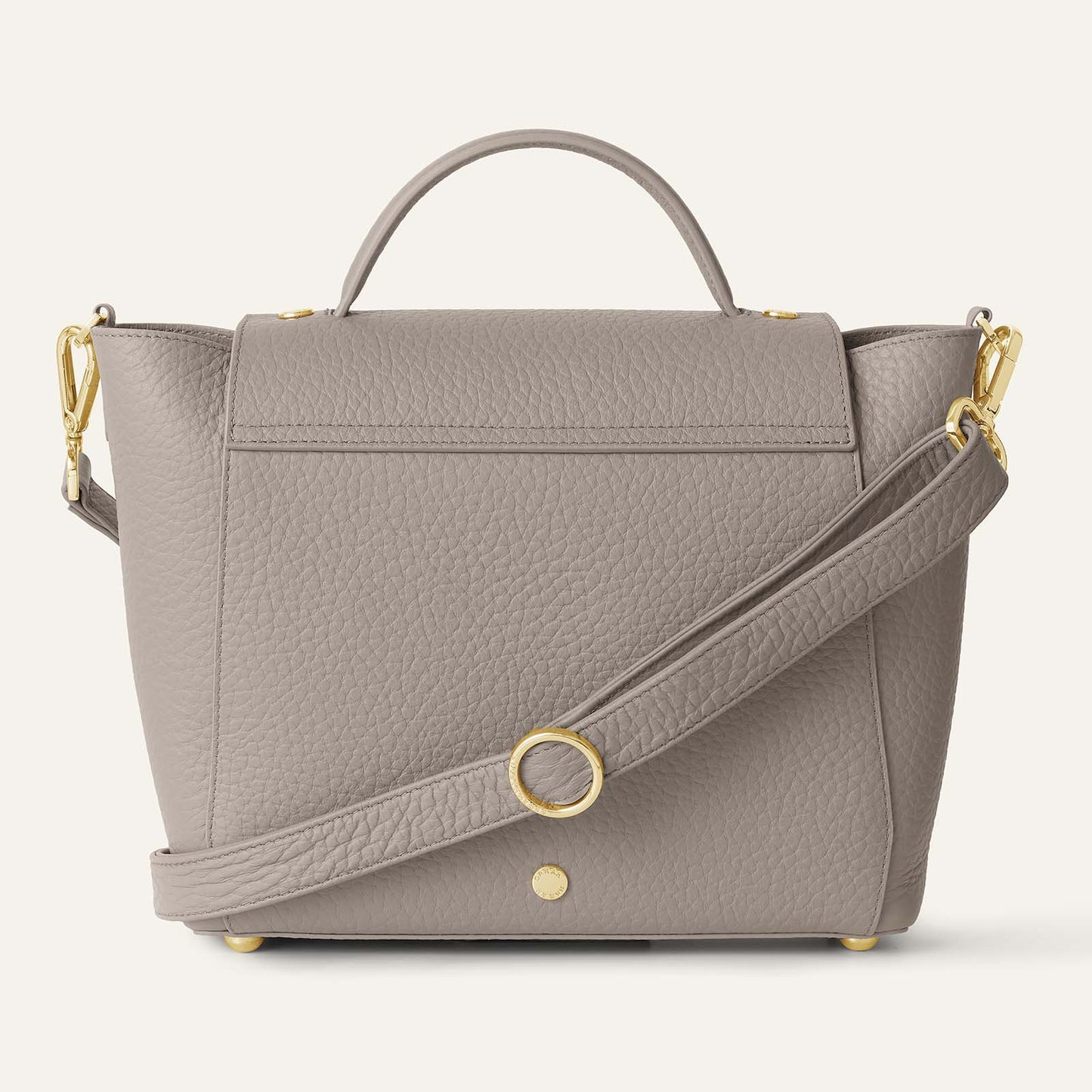 Tansy Top Handle | Taupe with Gold hardware