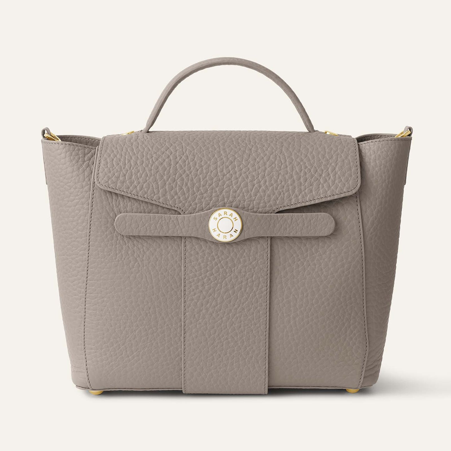 Tansy Top Handle | Taupe with Gold hardware