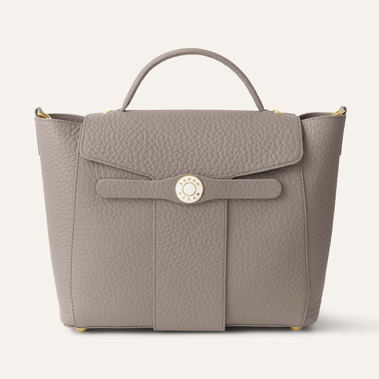 Tansy Top Handle | Taupe with Gold hardware