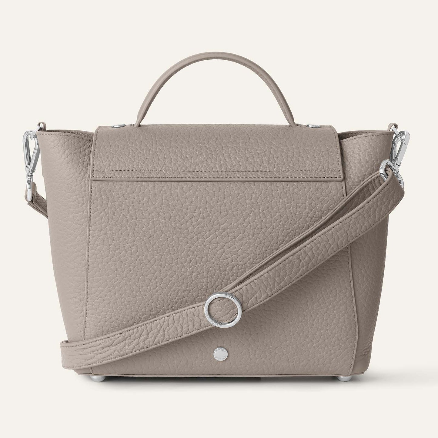 Tansy Top Handle | Taupe with Silver hardware