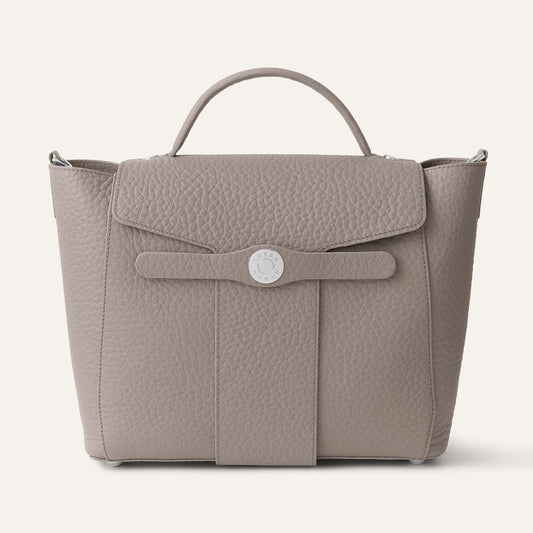 Tansy Top Handle | Taupe with Silver hardware
