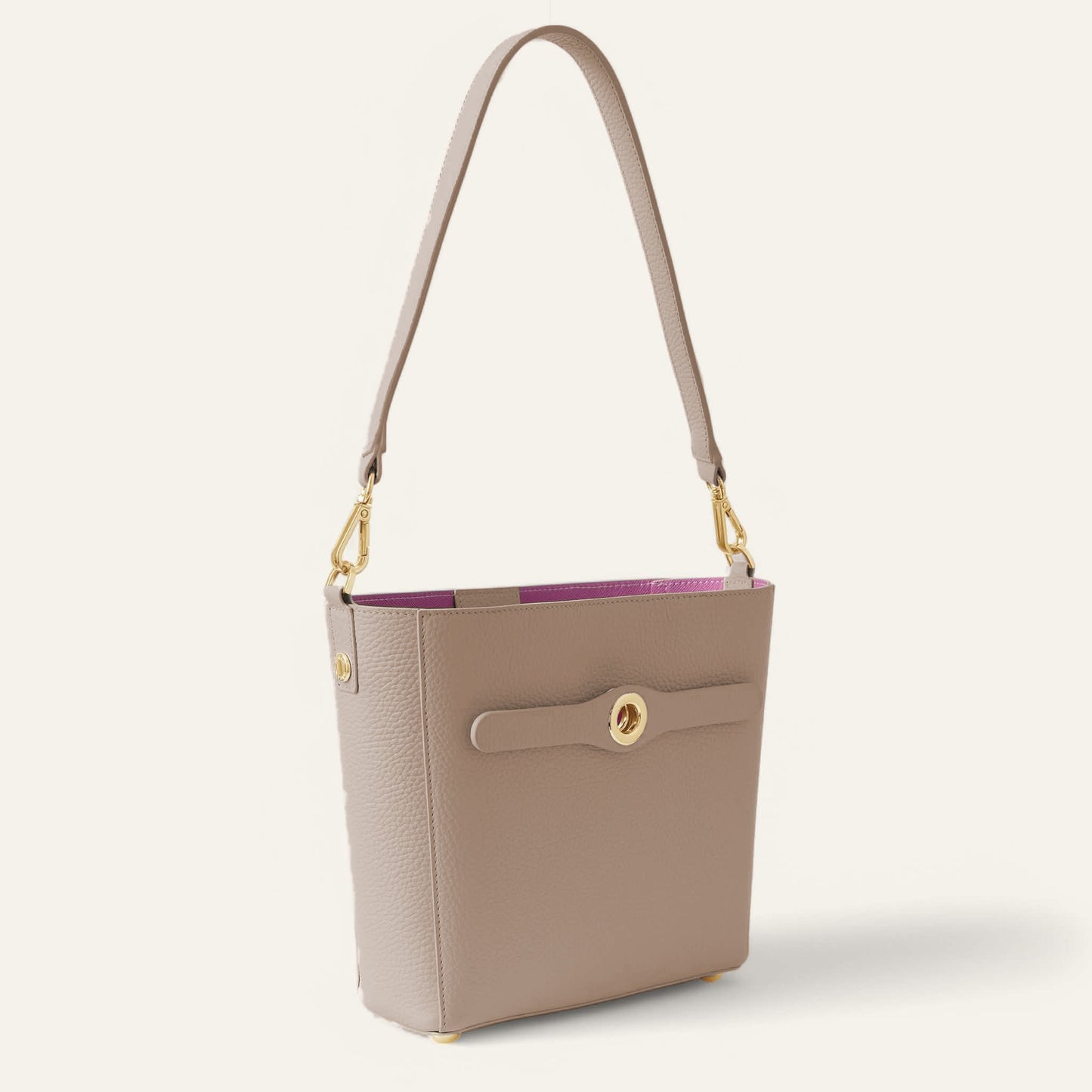 Mini S | Taupe with Gold hardware