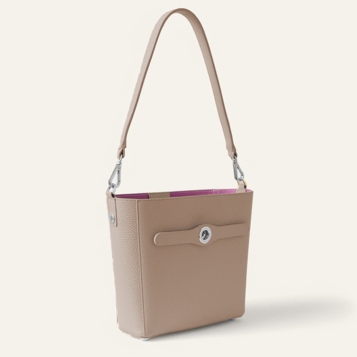 Mini S | Taupe with Silver hardware