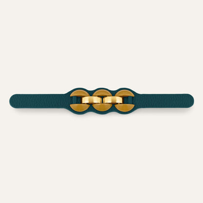 Luxe Loop Deco Classic | Teal with Gold hardware