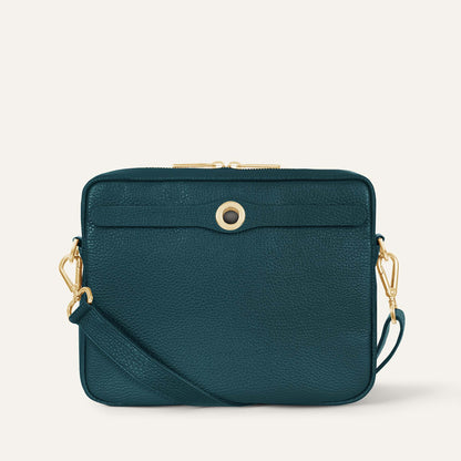 Mia Crossbody | Teal with Gold hardware