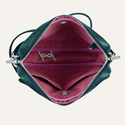 Mia Crossbody | Teal with Silver hardware
