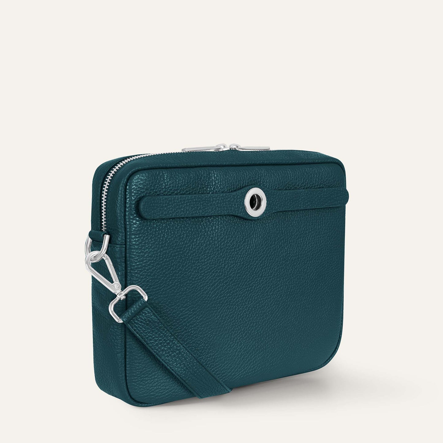 Mia Crossbody | Teal with Silver hardware