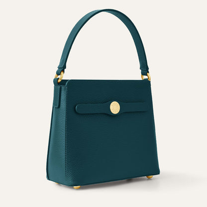 Rosa Handbag | Teal with Gold hardware