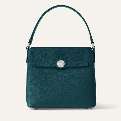 Rosa Handbag | Teal with Silver hardware