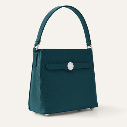 Rosa Handbag | Teal with Silver hardware