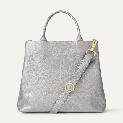 Dahlia Tote | Titanium with Gold hardware