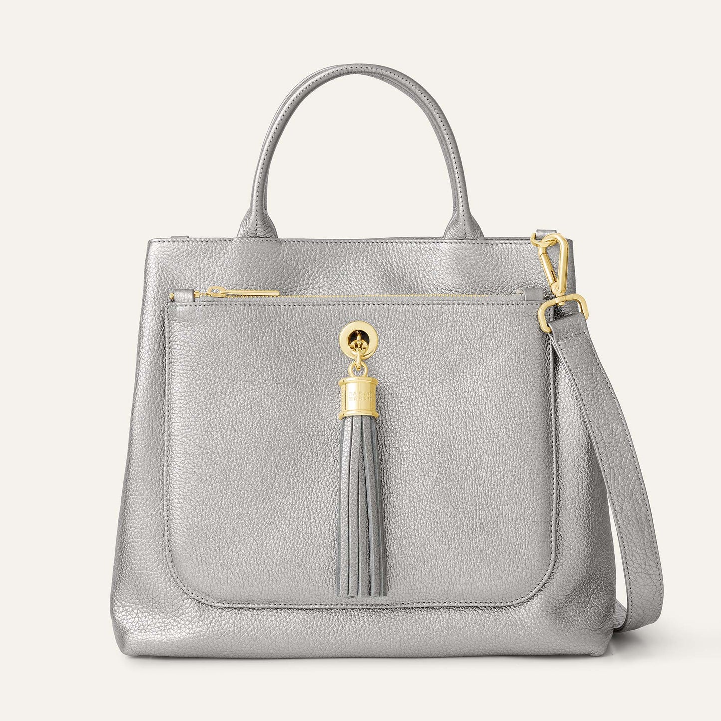 Dahlia Tote | Titanium with Gold hardware