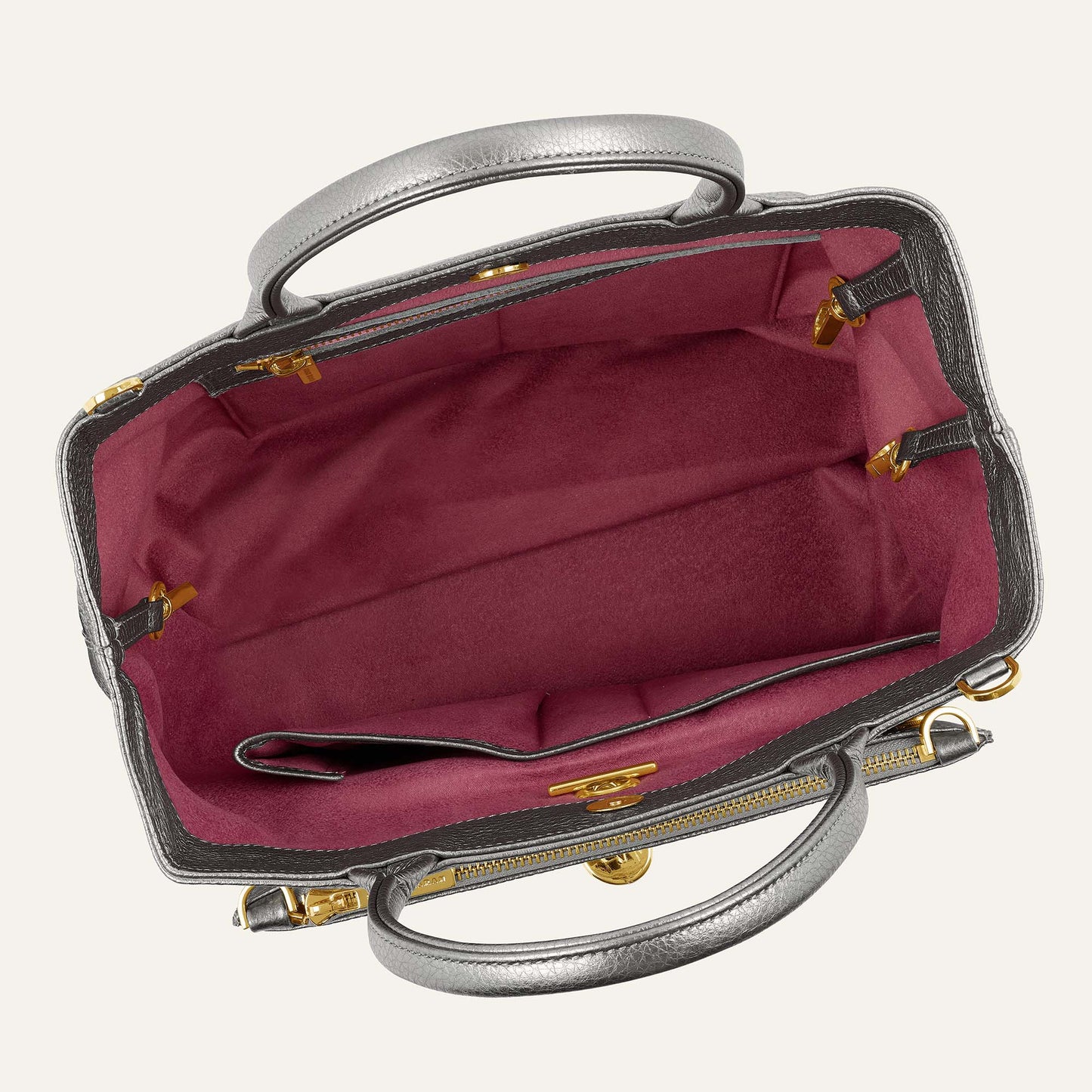 Dahlia Tote | Titanium with Gold hardware