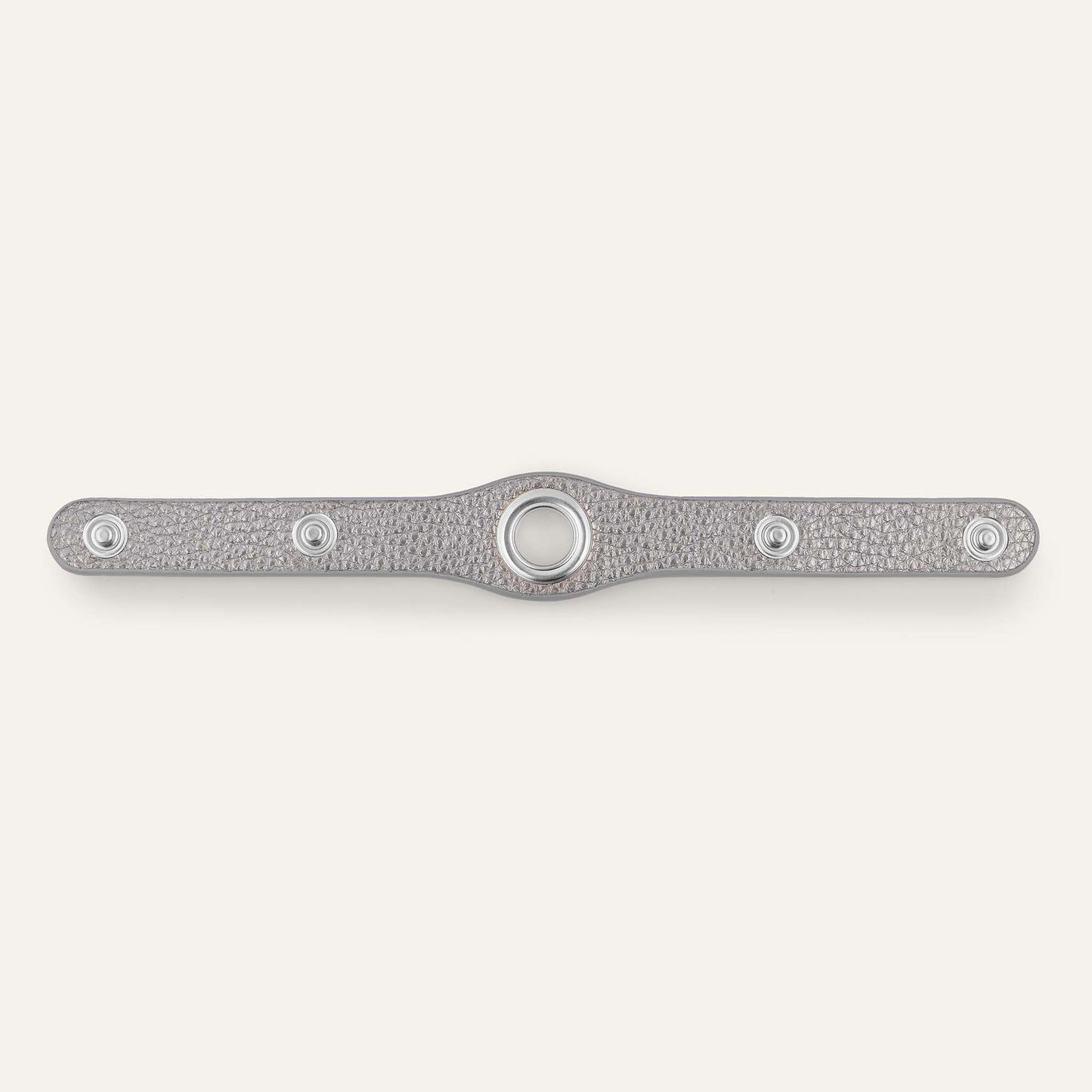 Deco Stud | Titanium with Silver hardware