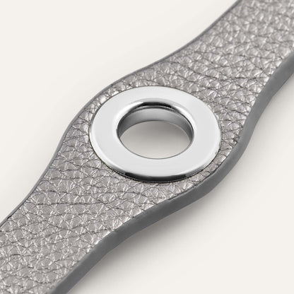 Deco Stud | Titanium with Silver hardware