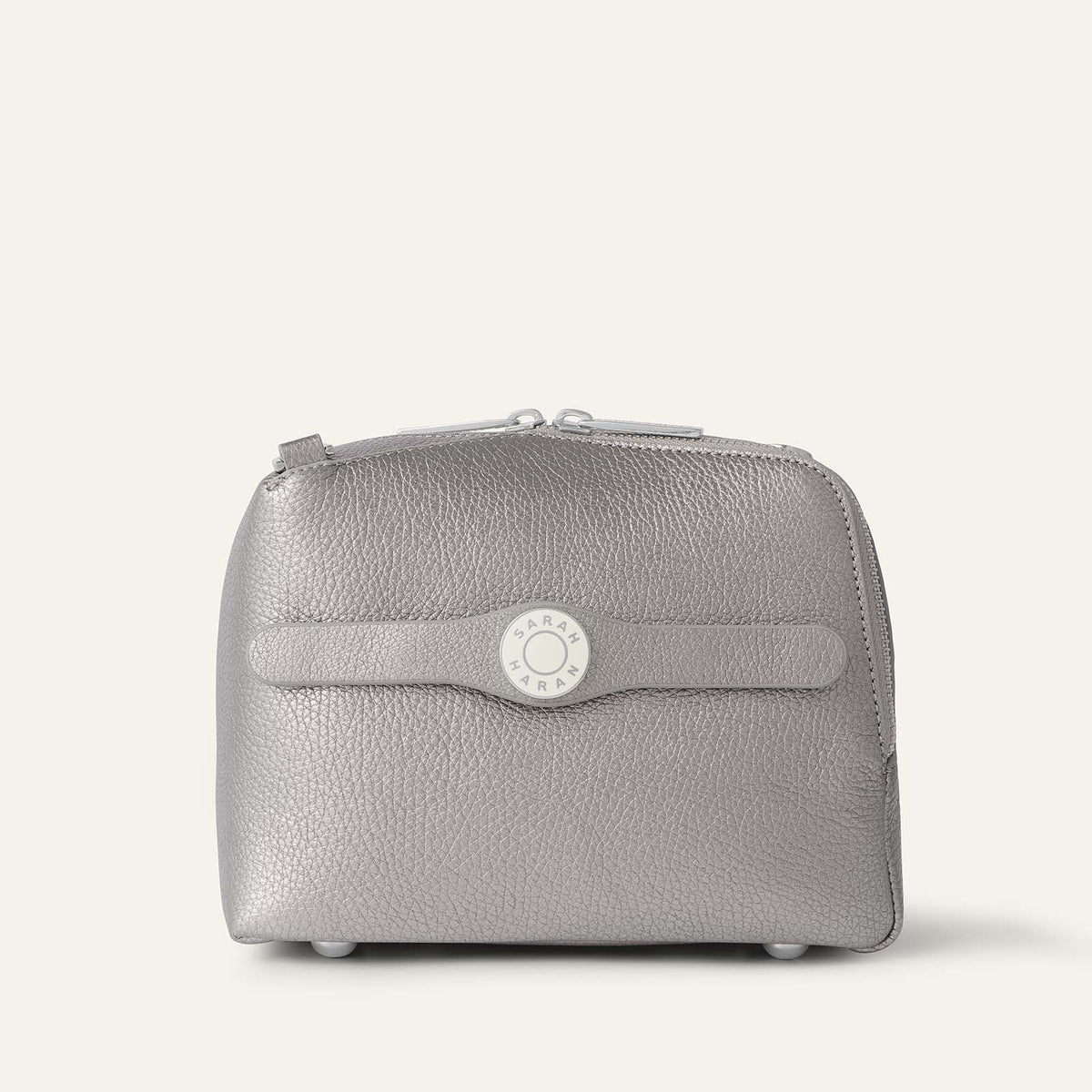 Lesley | Metallic Titanium with Silver hardware