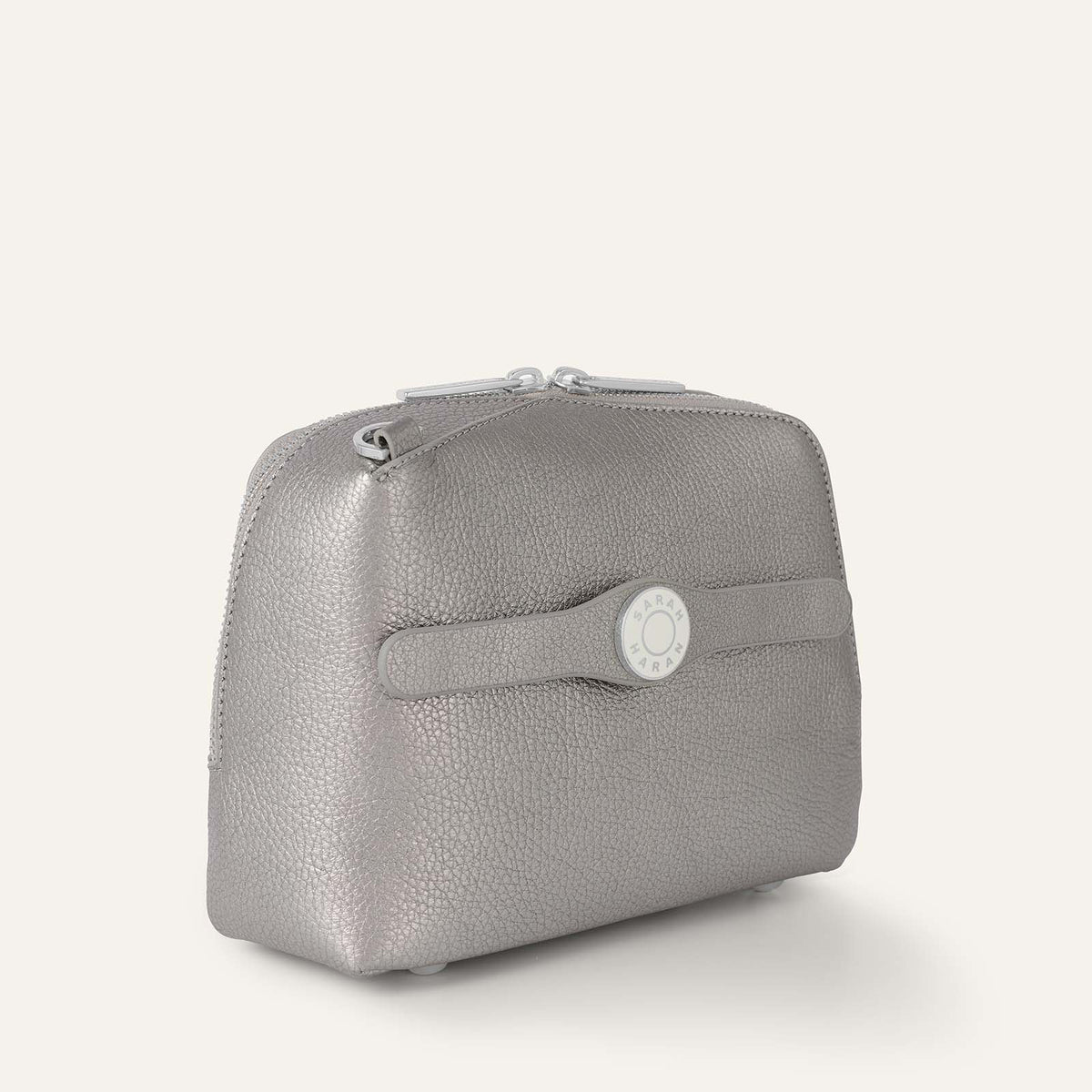 Lesley | Metallic Titanium with Silver hardware