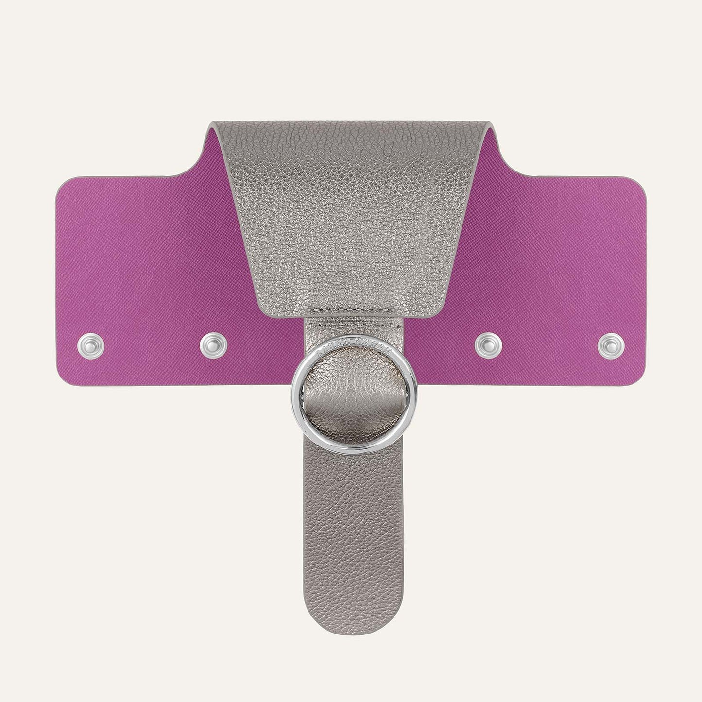 Ring Flap Classic | Titanium with Silver hardware