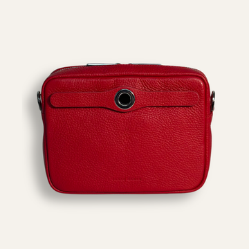 Preloved Millie Crossbody | Pillarbox Red with Silver hardware