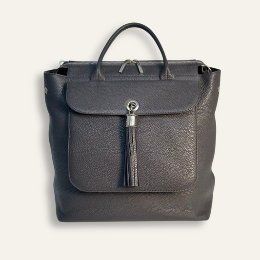 Preloved Poppy | Storm Grey with gold hardware