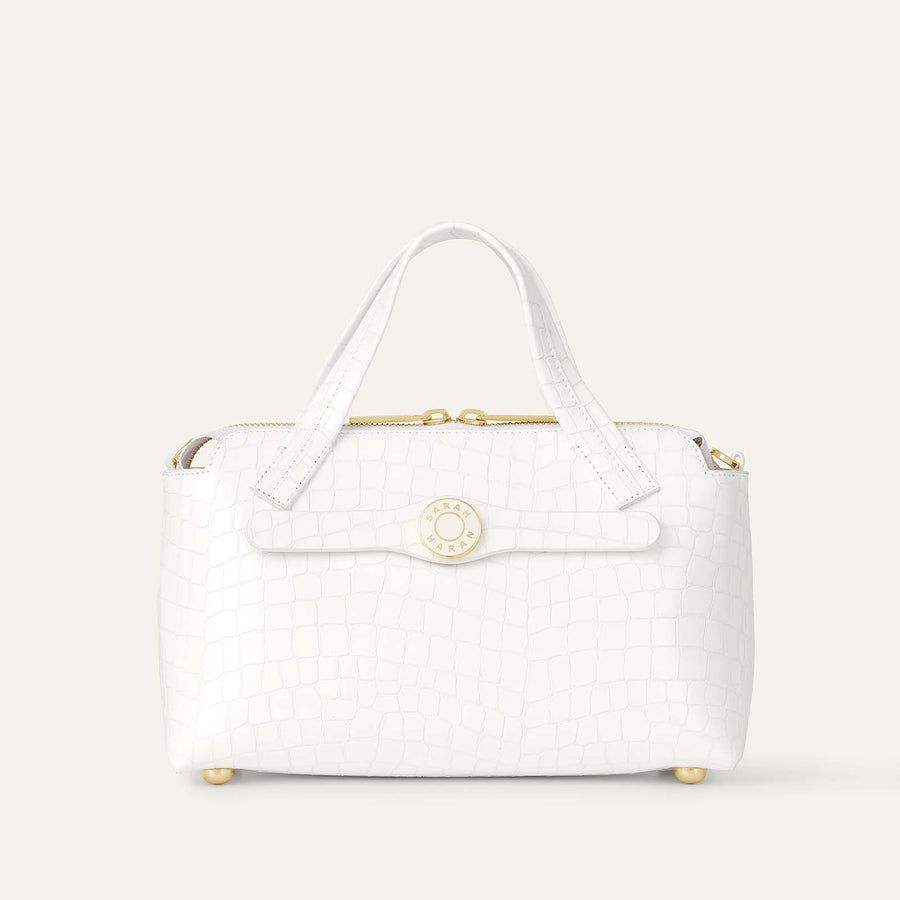 White Patent Croc