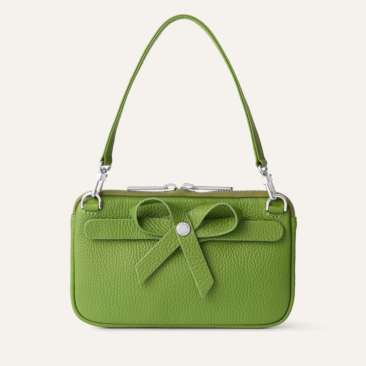 Complimentary Bag | Chartreuse with Silver hardware