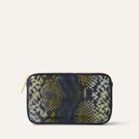 Complimentary Bag | Yellow Exotic Navy with Gold hardware