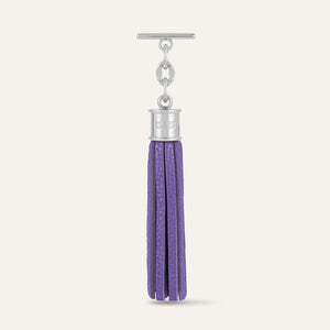 Amethyst Sarah Haran Capsule Tassel with Silver hardware front