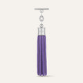 Capsule Tassel | Amethyst with Silver hardware