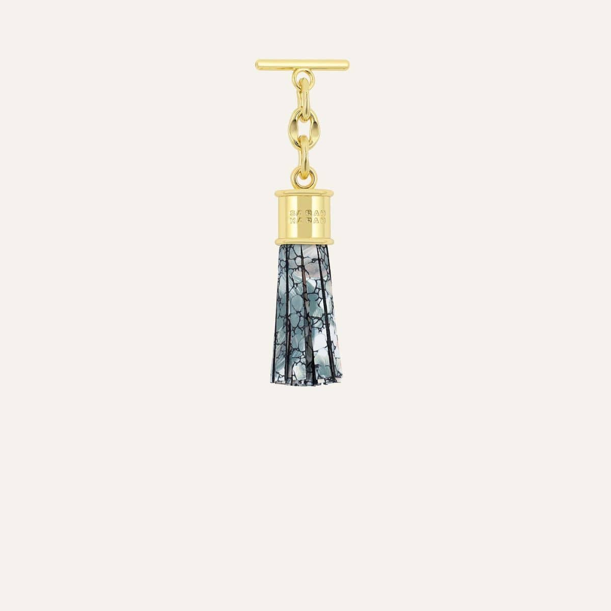 Capsule Tassel Mini | Peach Mosaic with Gold hardware