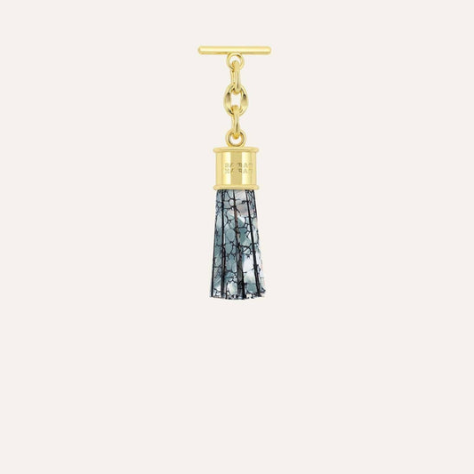 Capsule Tassel Mini | Peach Mosaic with Gold hardware
