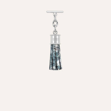 Capsule Tassel Mini | Peach Mosaic with Silver hardware
