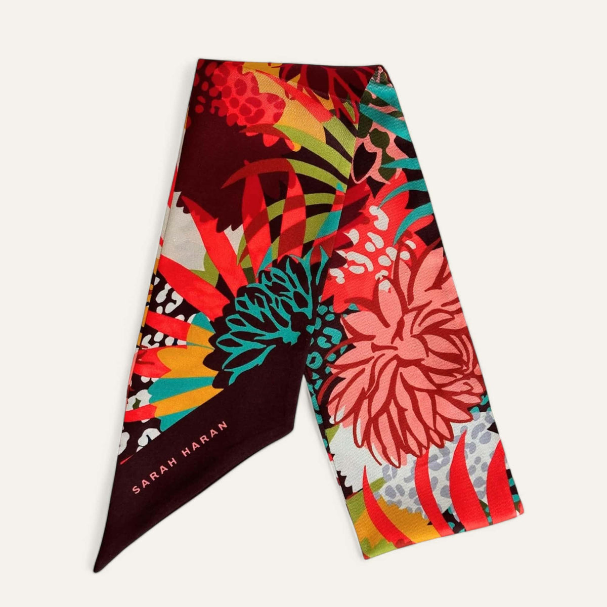 Autumn Floral Sarah Haran Silk Scarf Full full