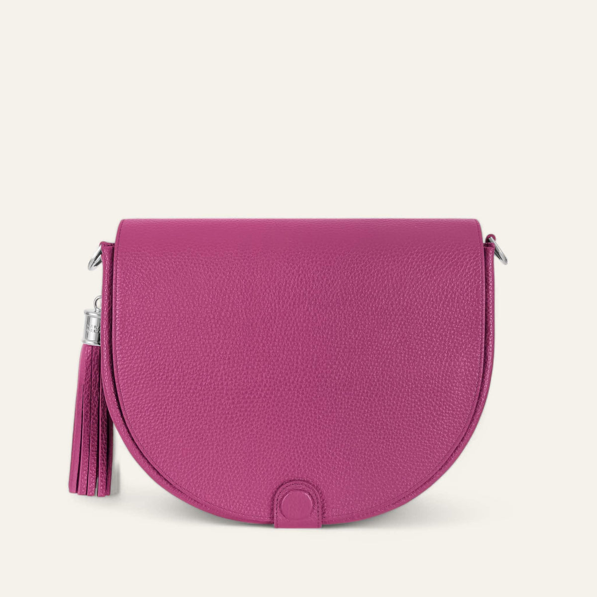Berry Sarah Haran Luna Satchel with Silver hardware front